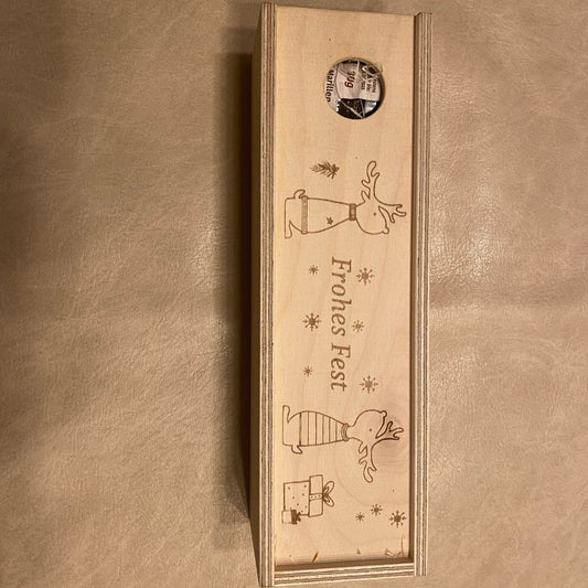 Holz Kistl mit Kl.Fruchtaufstricheb